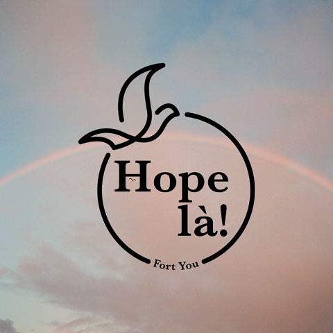 Ciel rosé avec logo Hope-là